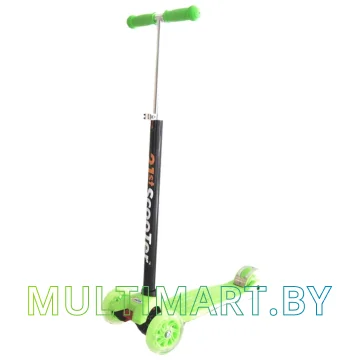 Самокат 21st Scooter Maxi GRL 036S салатовый, прозрачные колёса